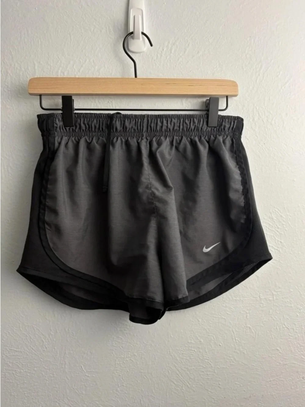 Nike Women's Black and Charcoal Athletic Running Shorts